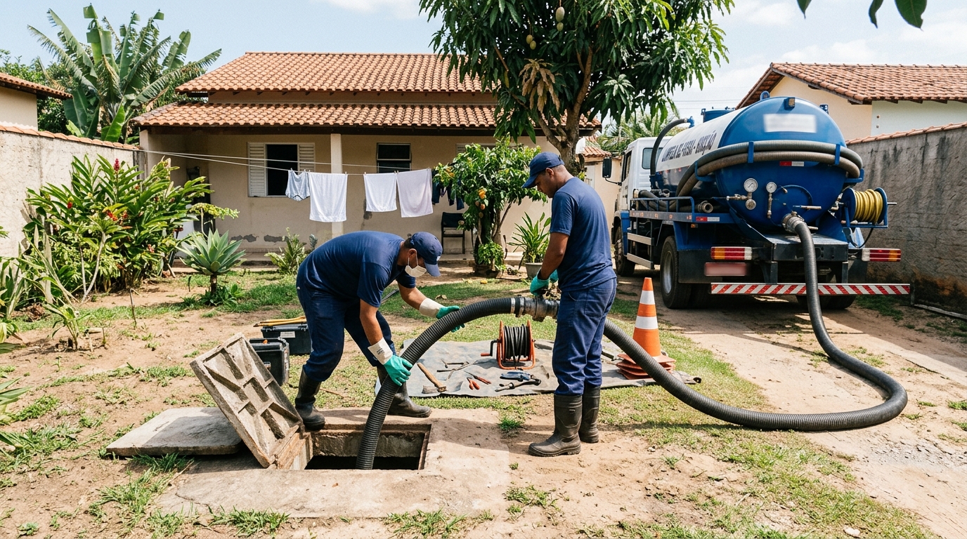 Limpeza de fossa séptica em Contagem-MG